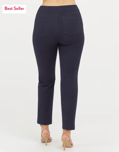 Shop Spanx Polished Ankle Slim In Navy In Blue