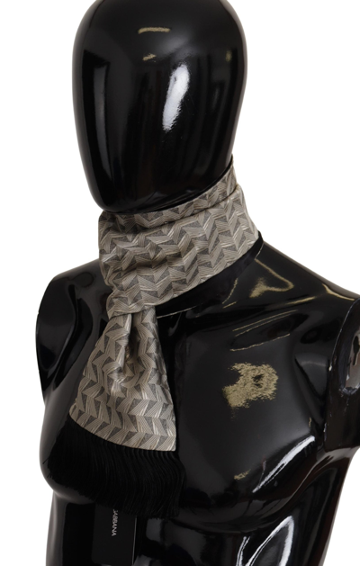 Shop Dolce & Gabbana Geometric Patterned Shawl Men's Fringe In Black