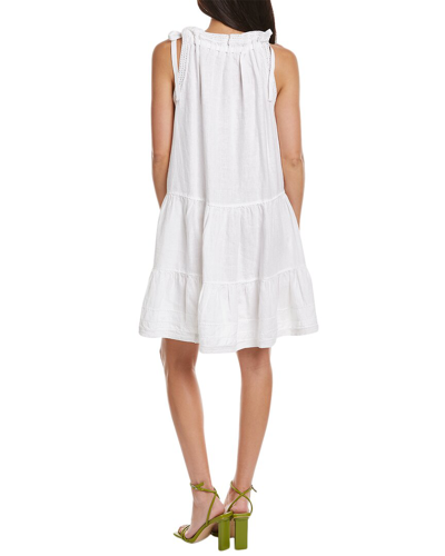 Shop Ulla Johnson Tiered Linen A-line Dress In White