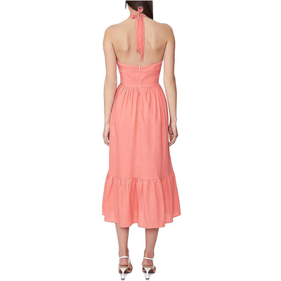 Shop Bardot Riri Womens Halter Open Back Midi Dress In Pink