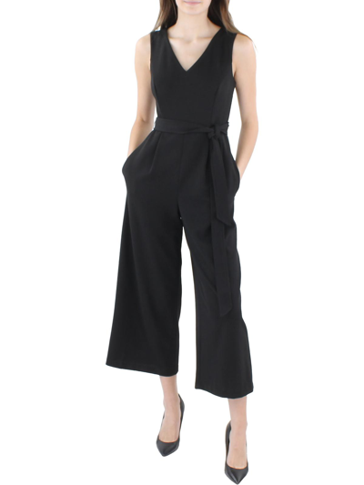 Shop Calvin Klein Womens Sleeveless Crop Jumpsuit In Black