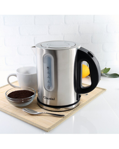Shop Chantal 1.8qt Mesa Stainless Steel Electric Kettle In Silver
