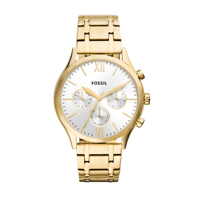 Shop Fossil Men's Fenmore Multifunction, Gold-tone Stainless Steel Watch