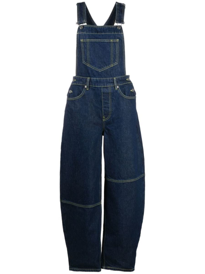 Shop Ganni Denim Overall In Blue