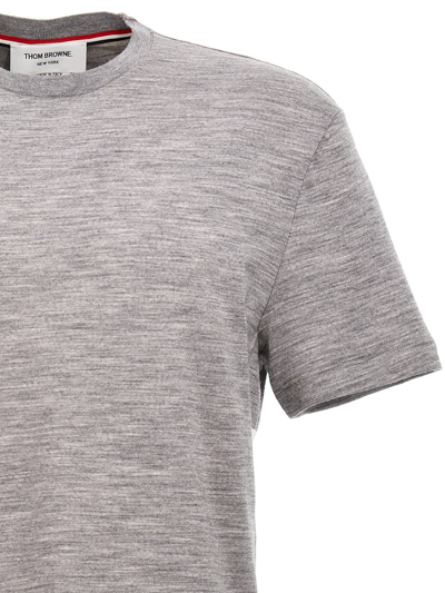 Shop Thom Browne T-shirt '4 Bar' In Gray