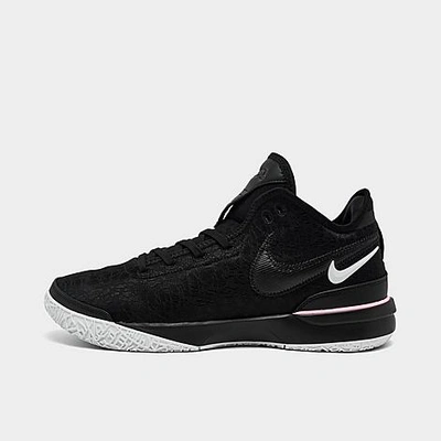 Shop Nike Zoom Lebron Nxxt Gen Basketball Shoes In Black/white/med Soft Pink