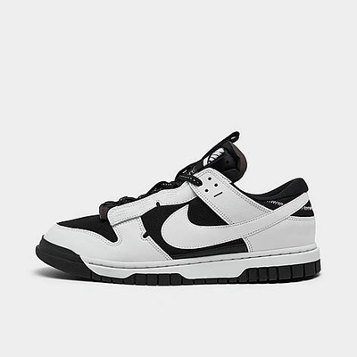 Shop Nike Men's Air Dunk Low Jumbo Casual Shoes In Black/white
