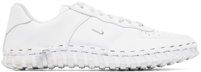 Shop Jacquemus White Nike Edition J Force 1 Sneakers In White/silver