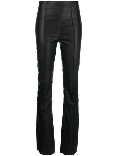 Shop Remain Black Glossy Finish Trousers