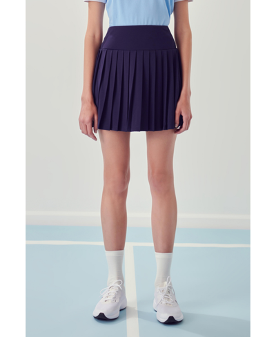Shop English Factory Women's Sportswear Pleated Stretched Skort In Navy