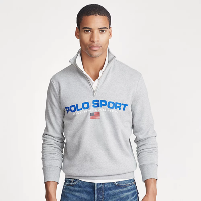 Shop Polo Ralph Lauren Polo Sport Fleece Sweatshirt In Grey Heather