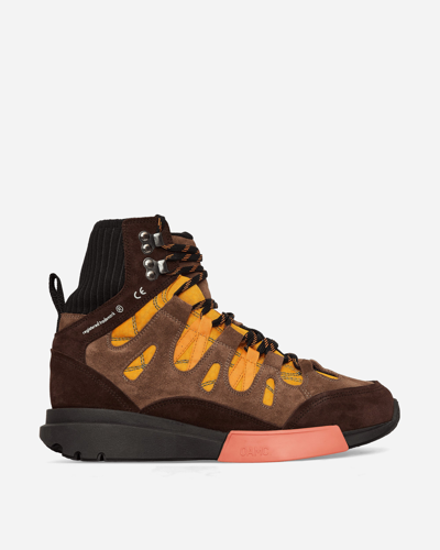 Shop Oamc Trail Runner High Sneakers Copper In Brown