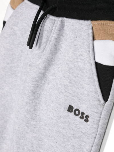 Shop Bosswear Logo-print Track Pants In Grey