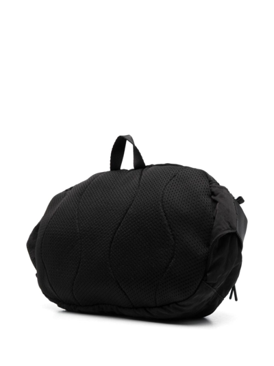 Shop C.p. Company Nylon B Lens-detail Crinkled Belt Bag In Black
