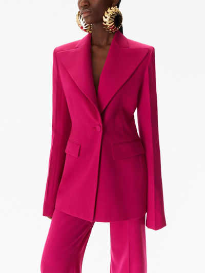Shop Nina Ricci Single-button Wool Blazer In Pink