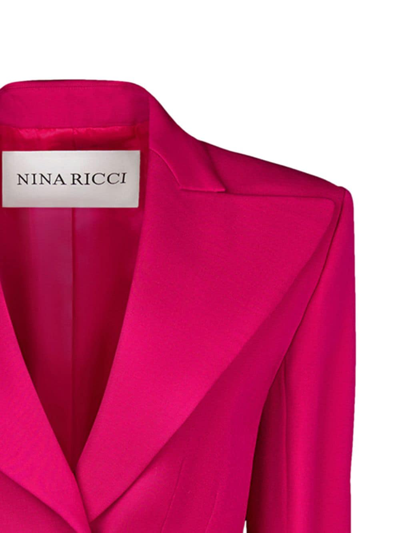 Shop Nina Ricci Single-button Wool Blazer In Pink