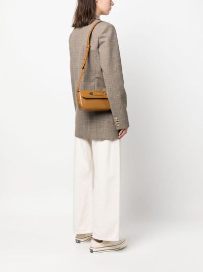 Apc Charlotte Leather Shoulder Bag In Brown