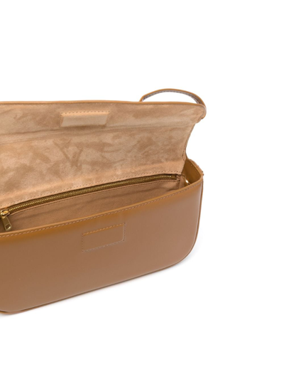 Apc Charlotte Leather Shoulder Bag In Brown