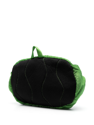 Shop C.p. Company Nylon B Lens-detail Crinkled Belt Bag In Green