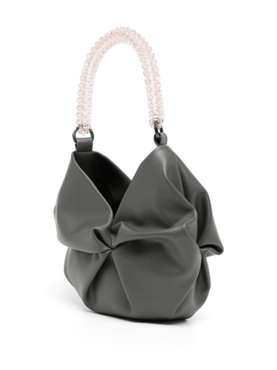 Shop 0711 Rosh Leather Tote Bag In Grey