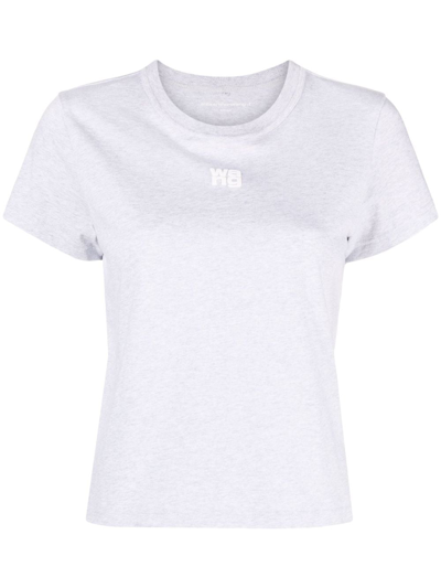 Shop Alexander Wang Logo Patch Short-sleeve T-shirt In Grey