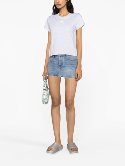 Shop Alexander Wang Logo Patch Short-sleeve T-shirt In Grey