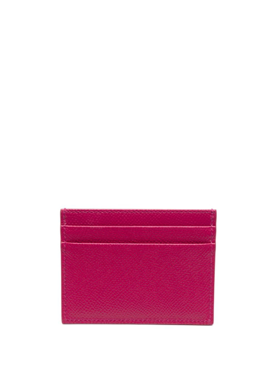 Shop Dolce & Gabbana Dauphine Logo-plaque Cardholder In Pink