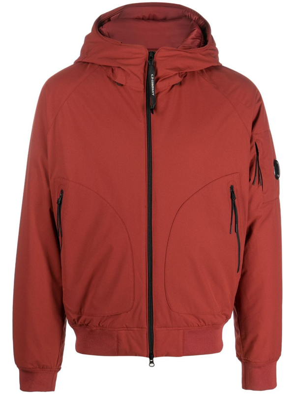 C.P. Company Lens-detail hooded jacket - Brown