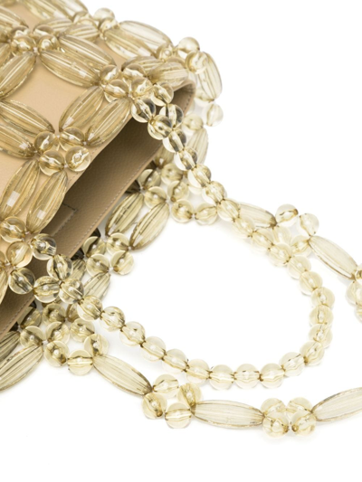 0711 Pearl-embellished Tote Bag In Green