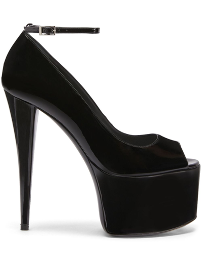 Shop Giuseppe Zanotti Aida 150mm Platform Sandals In Black