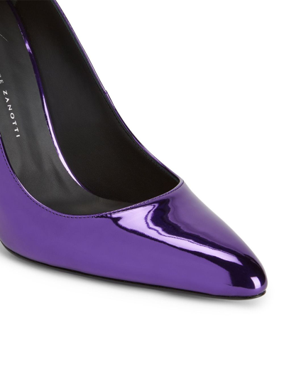 Shop Giuseppe Zanotti Jakye 105mm Patent-leather Pumps In Purple