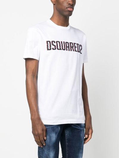 Shop Dsquared2 Logo-print Short-sleeve T-shirt In White