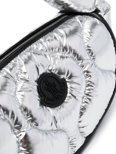 Moncler Delilah Quilted Tote Bag In M93 - Silver