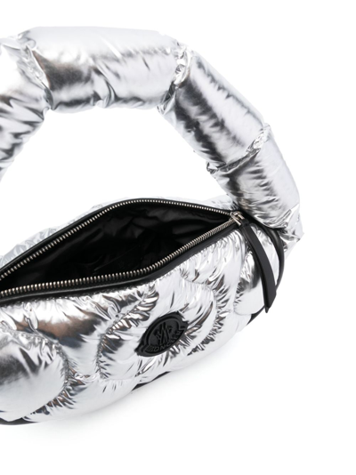 Moncler Delilah Quilted Tote Bag In M93 - Silver