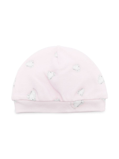 Monnalisa Crystal Print Cotton Hat In Pink