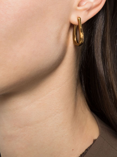 Shop Alighieri The Link Of Wanderlust Hoop Earrings In Gold