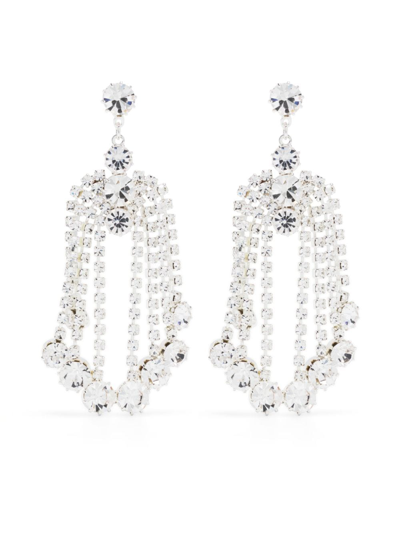 Shop Magda Butrym Embellished Crystal Drop Earrings In Metallic