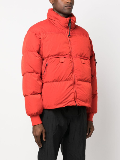 Shop C.p. Company Eco-chrome R Down Jacket In Red