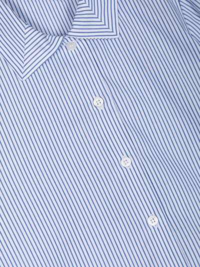 Shop Il Gufo Long-sleeve Pinstriped Poplin Shirt In White