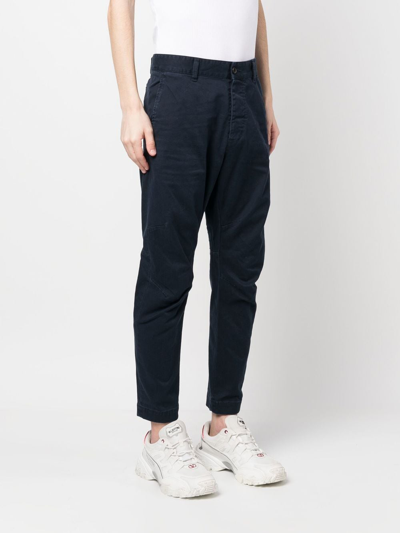 Dsquared2 Blue Medium Waist Trousers In Blue