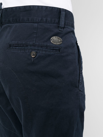 Dsquared2 Blue Medium Waist Trousers In Blue