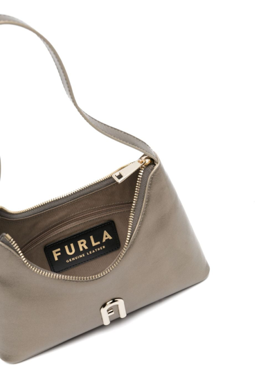 Shop Furla Small Diamante Leather Tote Bag In Gold