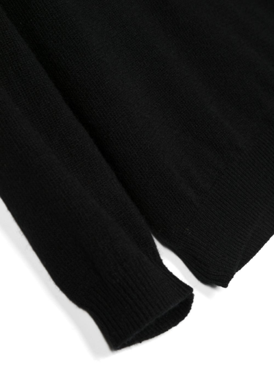 Shop Il Gufo High-neck Wool Sweatshirt In Black
