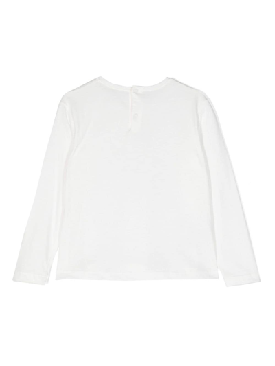 Il Gufo Graphic-print Long-sleeve Top In White