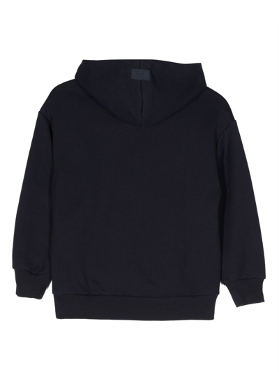 Il Gufo Graphic-print Cotton Hoodie In Blue