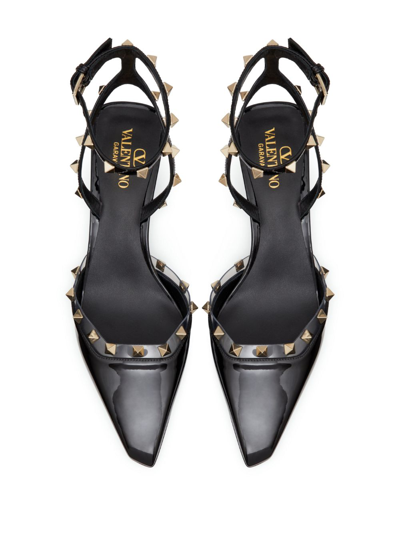Shop Valentino Rockstud Couture 50mm Leather Pumps In Black