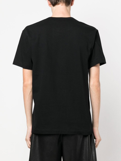 Shop Comme Des Garçons Play Heart-print Short-sleeved T-shirt In Black