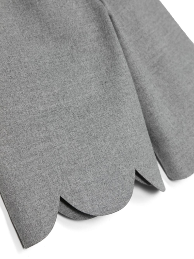 Shop Il Gufo Scallop-edge Trousers In Grey