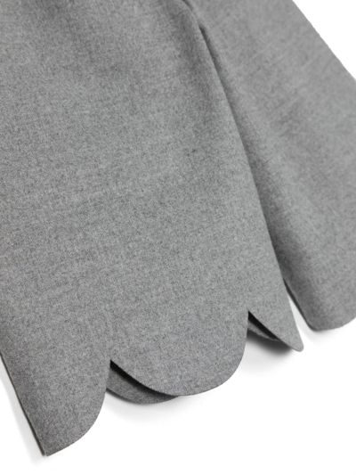 Il Gufo Scallop-edge Trousers In Grey
