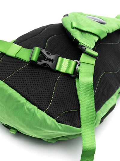 Shop C.p. Company Nylon B Drawstring Crossbody Bag In Green